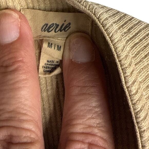 Aerie Open Back Crop Top Size M in Tan - Picture 4 of 6